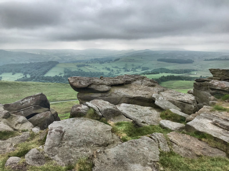 Gritstone boulders at Stanage Edge