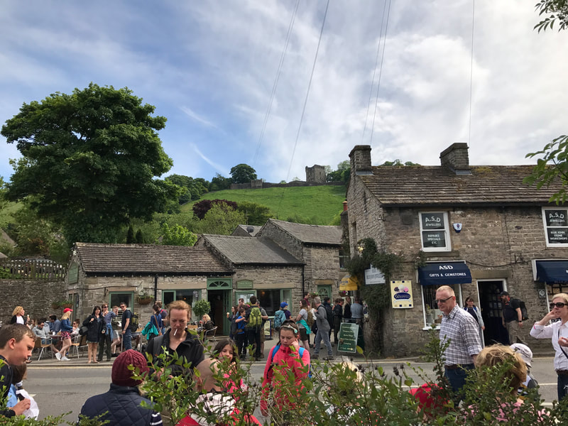 A busy day for visitors in Castleton, Hope Valley, Castleton