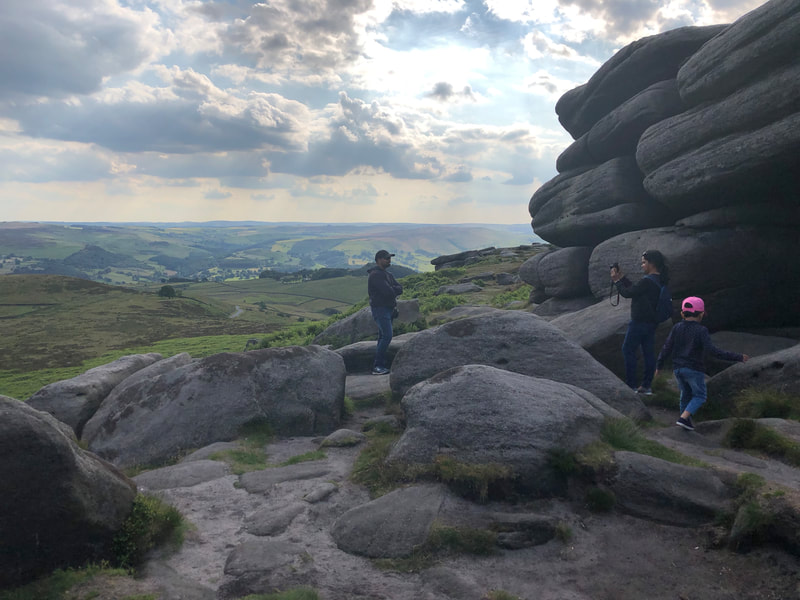 Exploring the gritstone boulders at Higger Tor