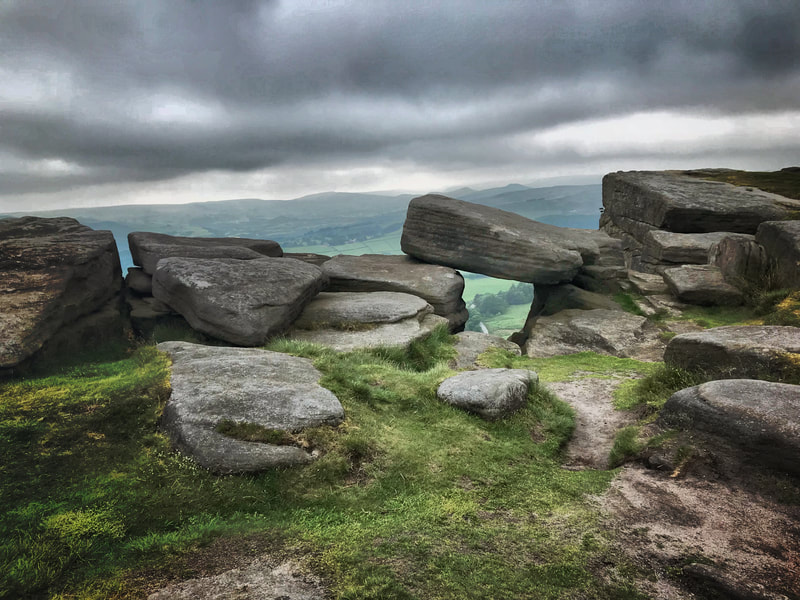 Dramatic clouds over Stanage Edge in the Peak District