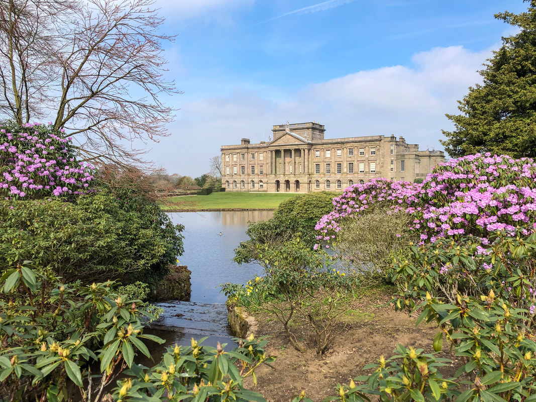 Beautiful gardens and the famous lake at Lyme Hall, Lyme Park