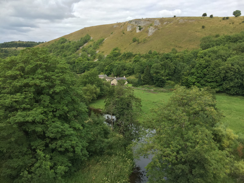 View across Monsal Dale and the River Wye