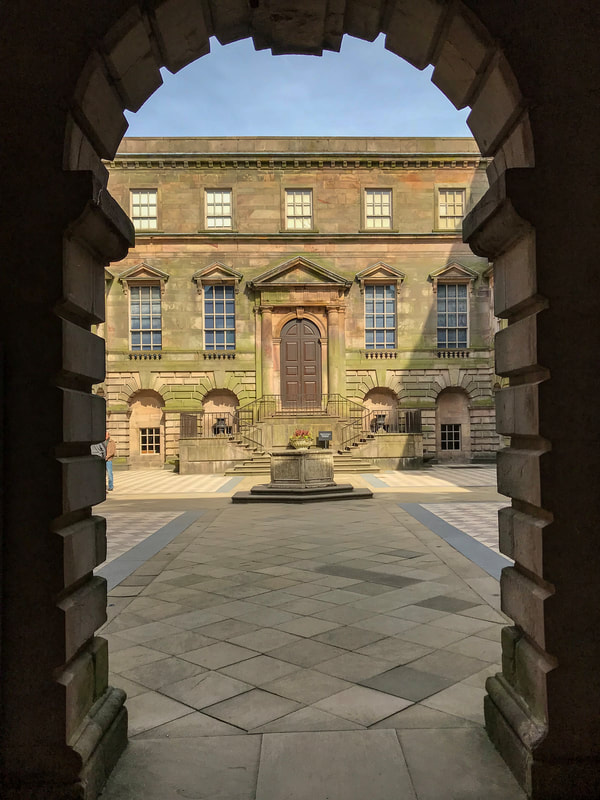 The Italianate courtyard at Lyme Park