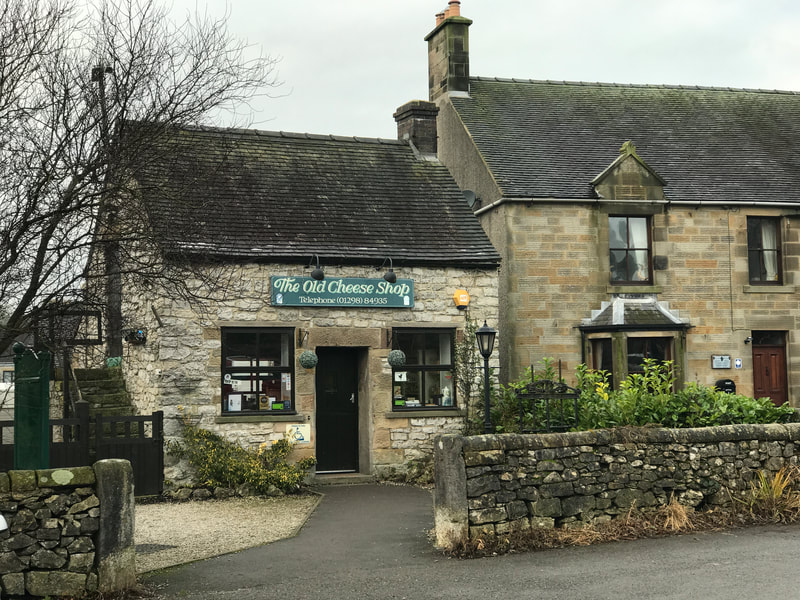 Historic old cheese shop at Hartington, favourite stop on our Peak District tour