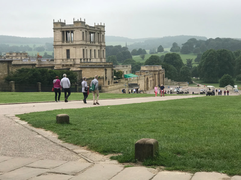 Visitors exploring the grounds at Chatsworth House