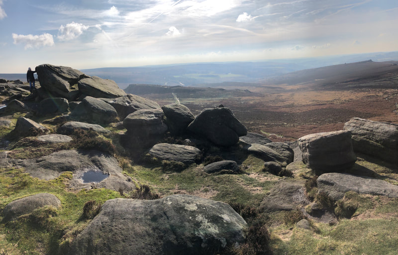 Gritstone boulders at Higger Tor in the Peak District