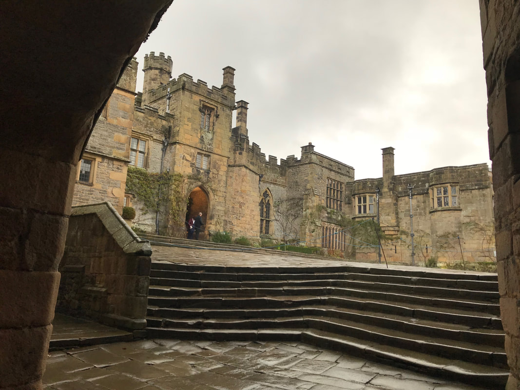 Courtyard at Haddon Hall in the Peak District