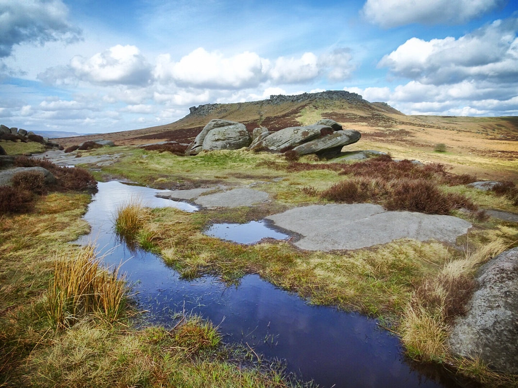 Looking towards the Iron Age fort, Carl Wark in the Peak District